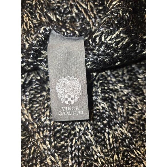 Vince Camuto Black/Silver Knit Infinity Scarf - Picture 4 of 5